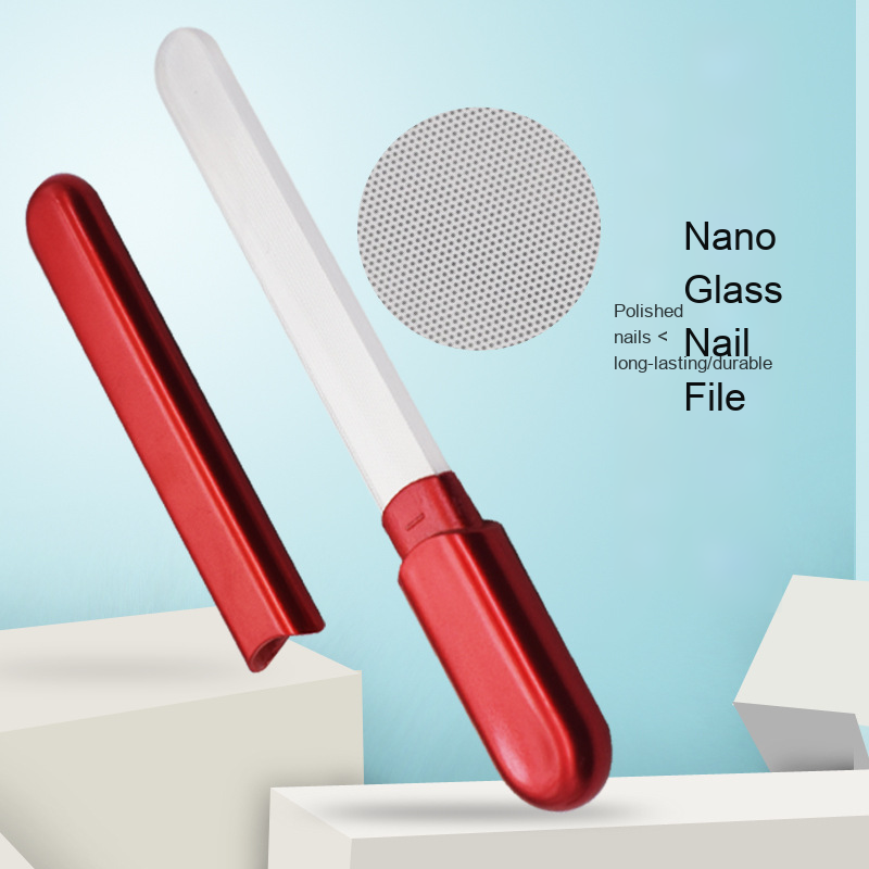High Quality Custom Logo Portable Nano Glass Nail File Double-Sided Crystal Glass for Salon Use Manicure Tool