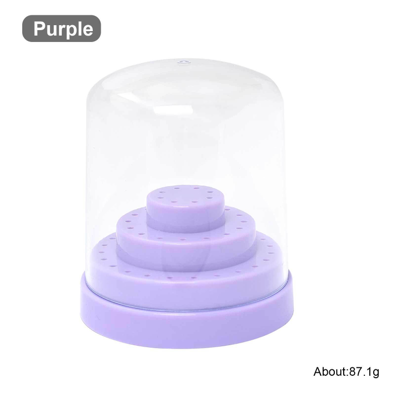 Professional 48-Hole Nail Tool Sanding Head Storage Box Dustproof Display Rack Small Size for Organizing and Cleaning