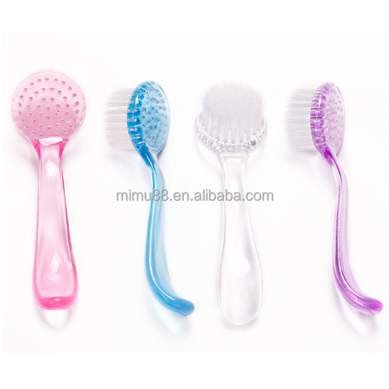 Hot Sale Professional Nail Art Tools Luxury Flat Acrylic Nail Dust Brush Long Handle Soft Polish Scrub Manicure Cleaning Brush