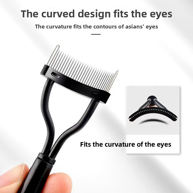 Micro Stainless Steel Needle Eyelash Comb Semi-Arc Explosion-proof False Eyelash Combing Tool Metal Mascara Eyelash Extension