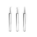 Eyebrow tweezers and scissors