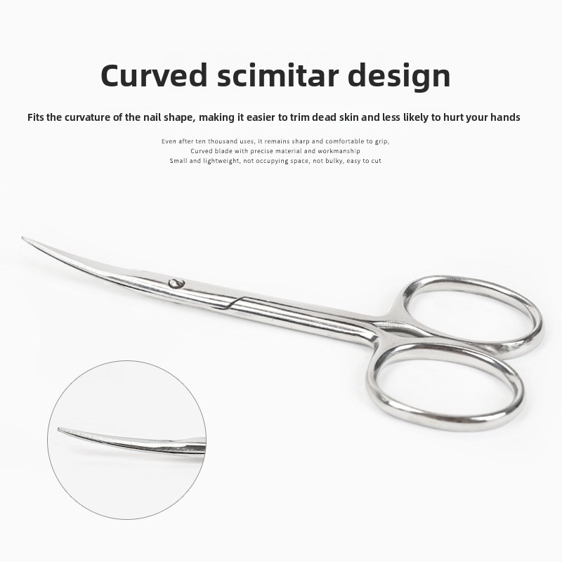 Customizable Russian-Style Manicure Scissors Classy Stainless Steel Curved Scissors Sharp Straight Blade for Dead Personal Care