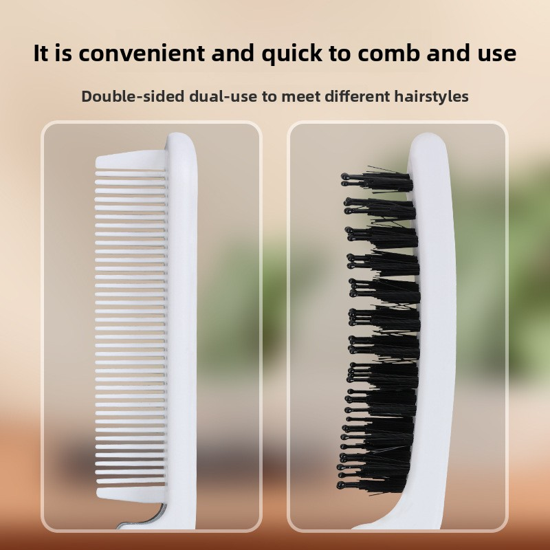 Dual-Purpose Ionic Folding Comb Portable Plastic Travel Hairbrush Easy-to-Use Straight Hair Smoothing and Carry-On Features