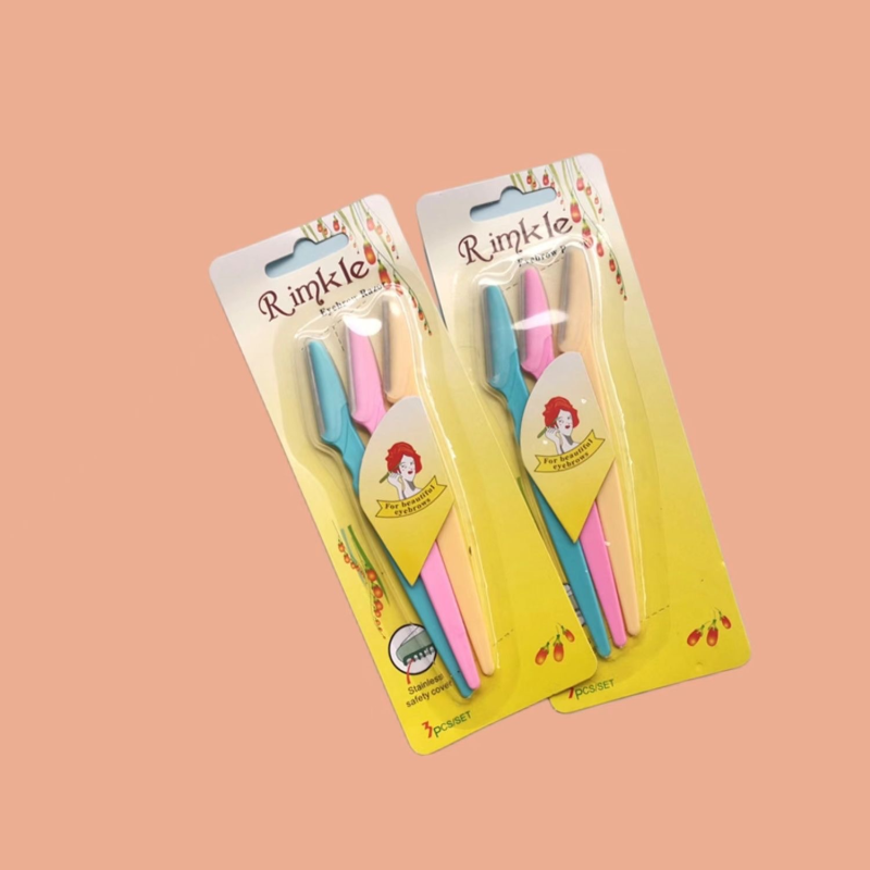 Special One-Card Three-Blade Eyebrow Scraper Beauty Makeup Tool for Shaving Mode Eyebrow Repair Eyebrow Trimmer
