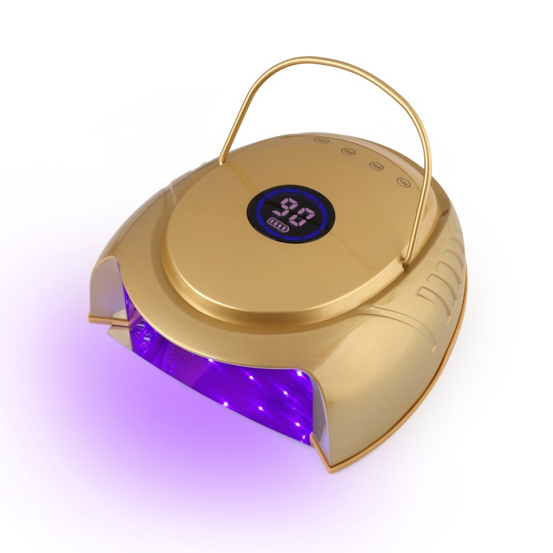 Customized 64W Cordless Professional Cure LED UV Nail Lamp Light-Up Logo Rechargeable Nail Dryer with Private Label for Home Use