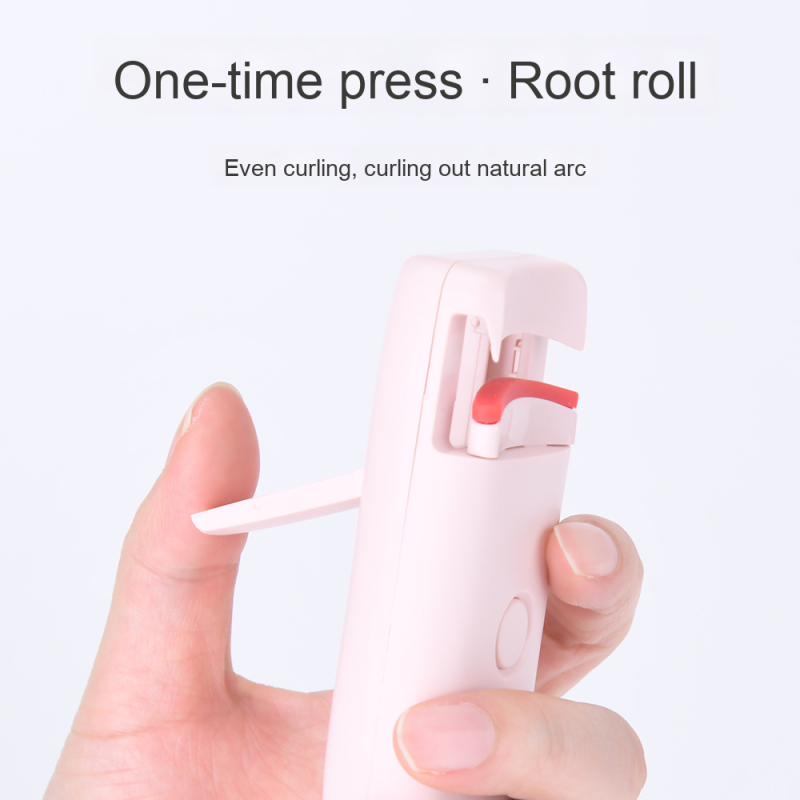 USB Heated Mini Electric Eyelash Curler Plastic and Silicon Material with Lash Lift Feature