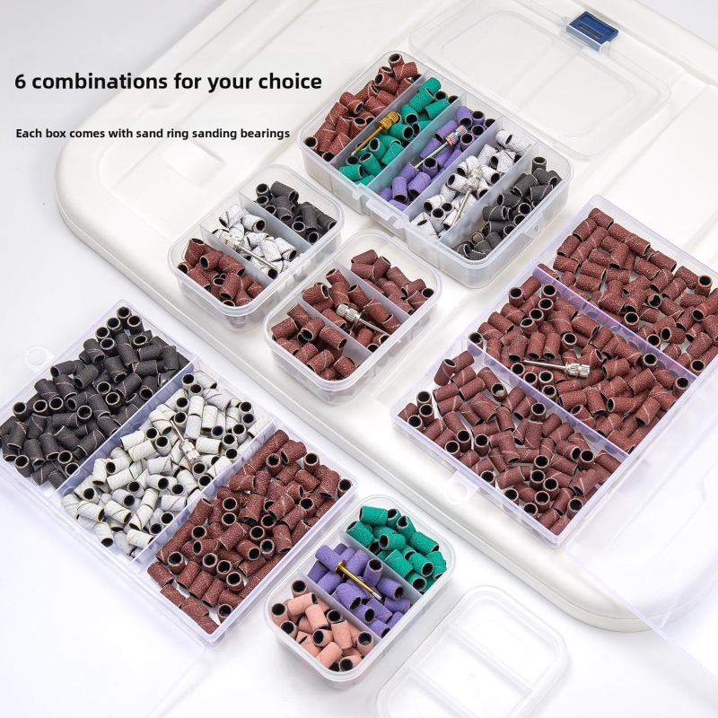 Nail Polish and Sanding Tool Set Solid Plastic Manicure Grinder with Boxed Grinding Wheel