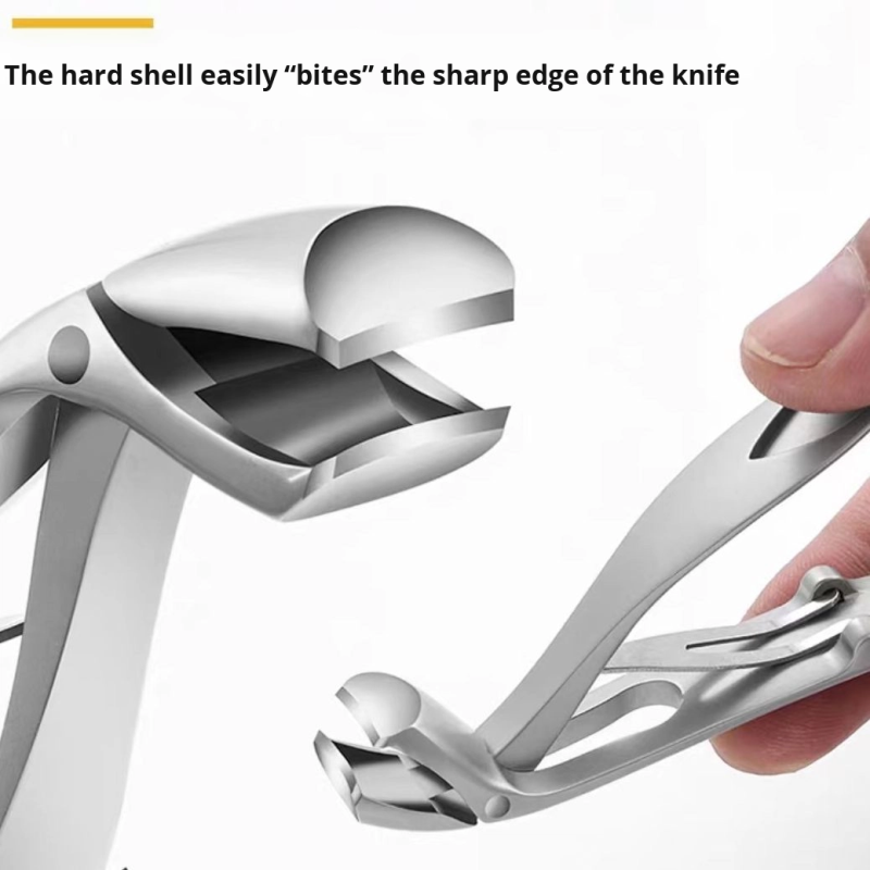 Stainless Steel Powder Die Casting Large Opening Nail Clippers Set New Elbow Nail Clippers with Curved Blade for Fingers