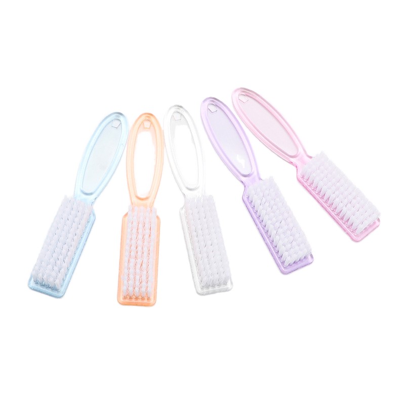 Flat Plastic Nail Cleaning Brush Manicure Care Accessory for Acrylic Nails Removes Dust & Powder Hair Shape Flat