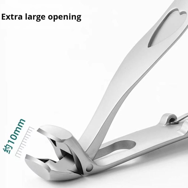 Stainless Steel Powder Die Casting Large Opening Nail Clippers Set New Elbow Nail Clippers with Curved Blade for Fingers