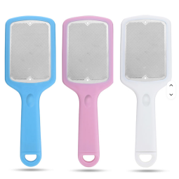 Professional   Foot File for Dead Skin Rasp Pedicure Callus Remover Plastic Handle Stainless Steel Foot Scrubbing Tool