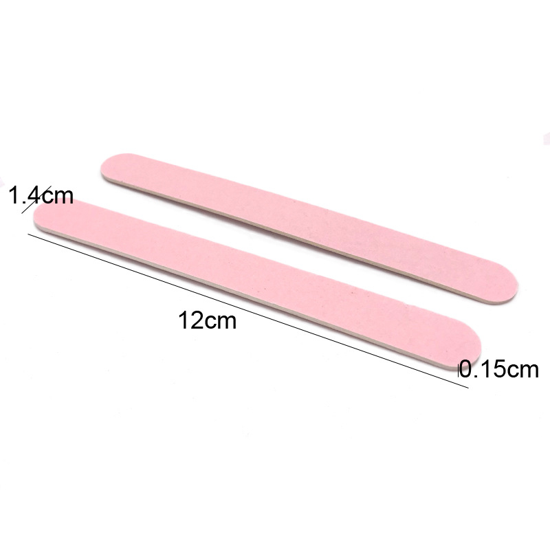 Custom Logo 12CM Thickened Disposable Straight Wooden Sandpaper Double Side Nail Art Salon Use Quality Nail File