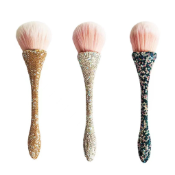 Extra-Large Goblet Blush Brush Diamond-Encrusted Loose Powder Makeup Single Brush Factory New Face Beauty Tool