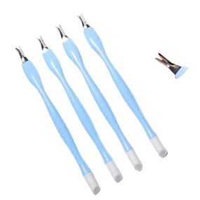 Double-Headed Stainless Steel Dead Fork Shovel Callus Eliminator Nail Care Tool Made of Durable Plastic