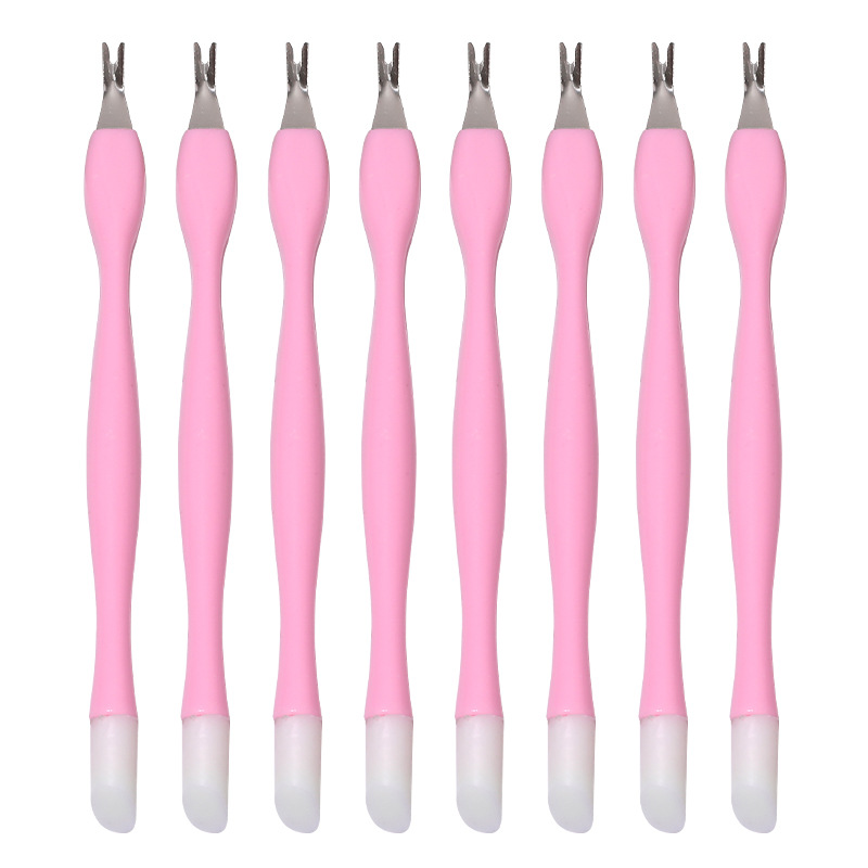 Double-Headed Stainless Steel Dead Fork Shovel Callus Eliminator Nail Care Tool Made of Durable Plastic