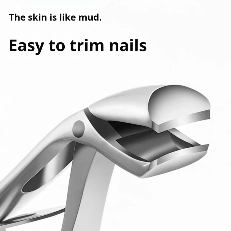 Stainless Steel Powder Die Casting Large Opening Nail Clippers Set New Elbow Nail Clippers with Curved Blade for Fingers