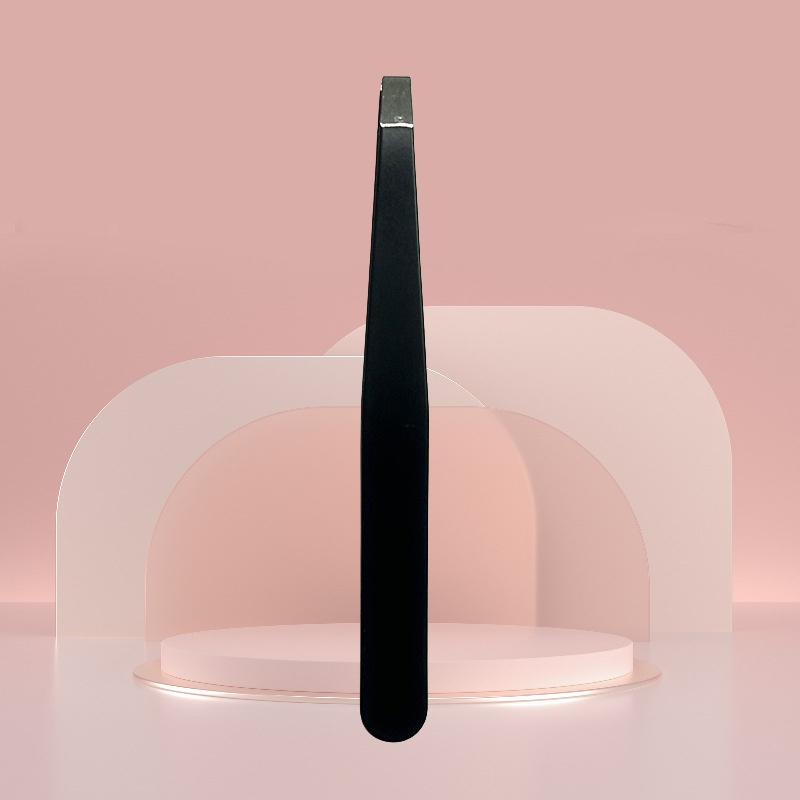 Stainless Steel Slanted Eyebrow Clip Multi-Use Beauty Makeup Tool for Eyebrow Plucking Eyelash Tweezers Independent Packaging