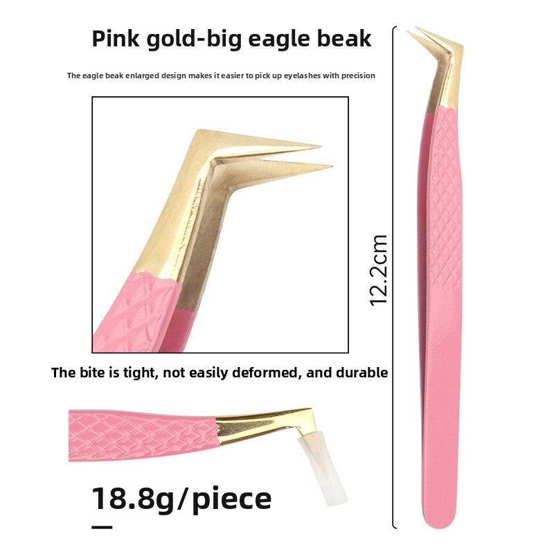 Professional 90 Degrees Eyelash Pinzette Custom Logo Stainless Steel Punta Fibra Ciglia Pinzitta Grafted/Extension