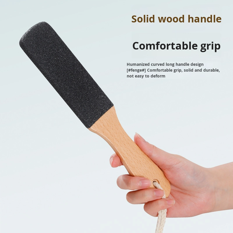Spa Pedicure Tool Wet or Dry Feet Scraper Foot Rasp Removers Cracked Heels Wooden Handle Foot File Callus Remover