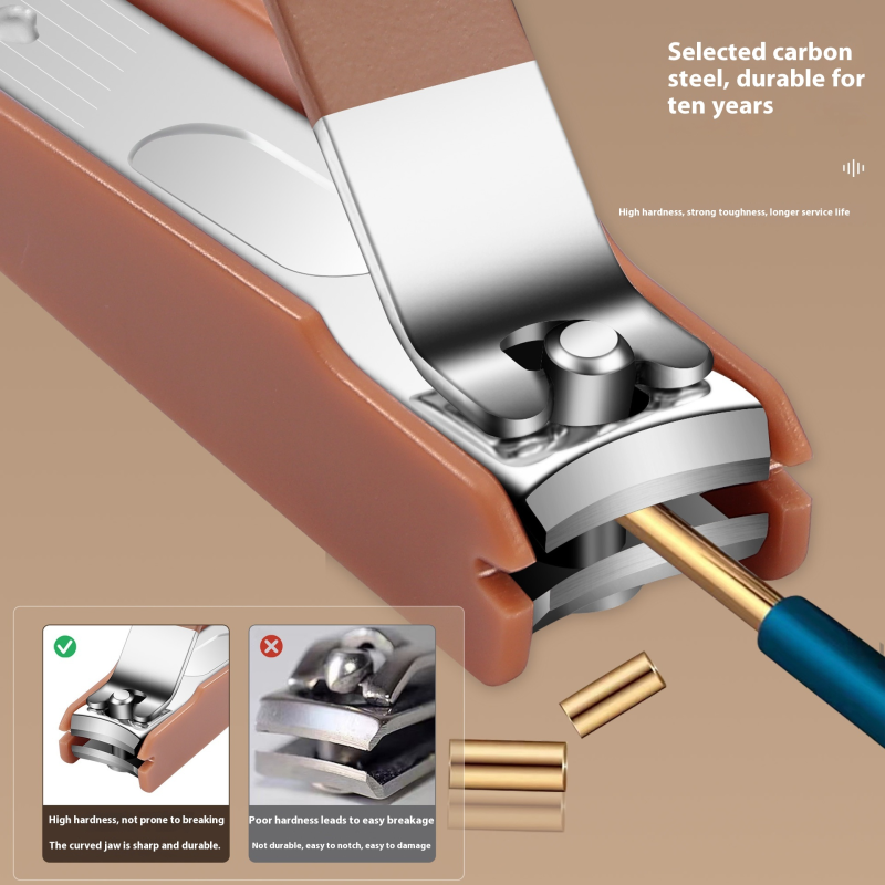 8-Piece Household High-Grade Nail Clippers Set Splash-Proof for Men and Women for Fingers and Toes Beauty Tool