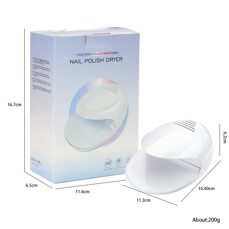 High Quality Portable Battery Operated Nail Polish Air Dryer Quick-Drying Hair Dryer with Custom Logo for Nail Tools