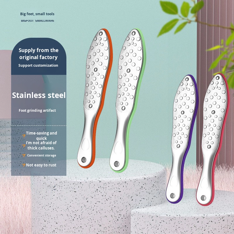 Factory Stainless Steel Double Sided Foot File Custom Logo Pedicure Tool for Dead Skin & Callus Removal Foot Care Tool
