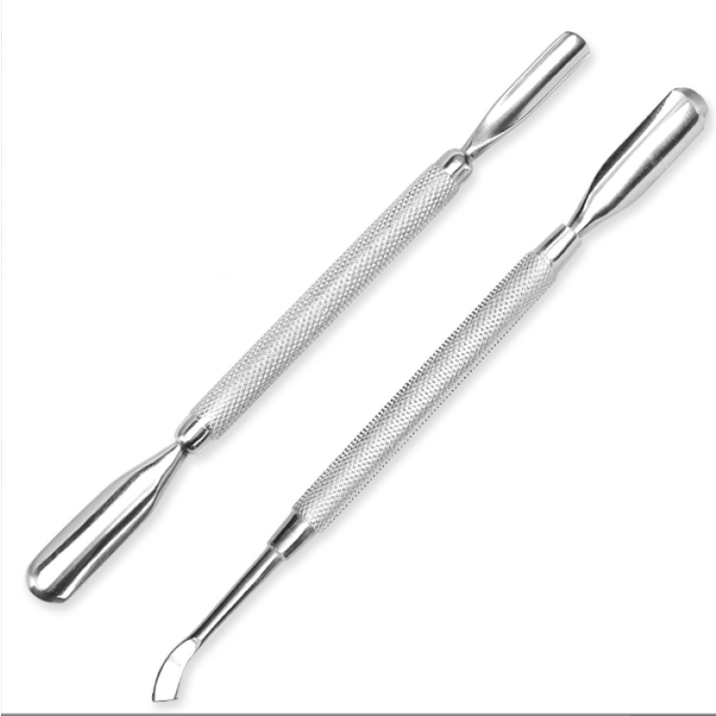 Double-Head Horseshoe Steel Nail Cuticle Pusher Large Stainless Steel Tool for Removing Dead Skin and to Push Cuticles