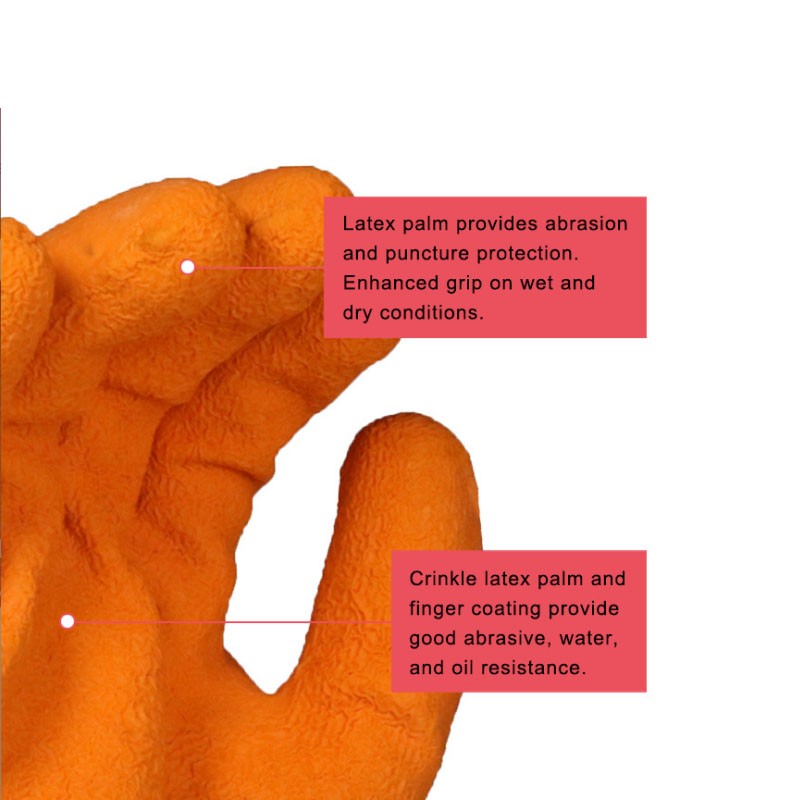 Work Gloves - Latex Anti-slip Wear Resistant Factory