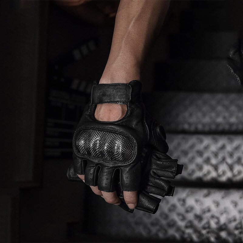 Motorcycle Gloves - Hard Knuckle Half Finger Factory