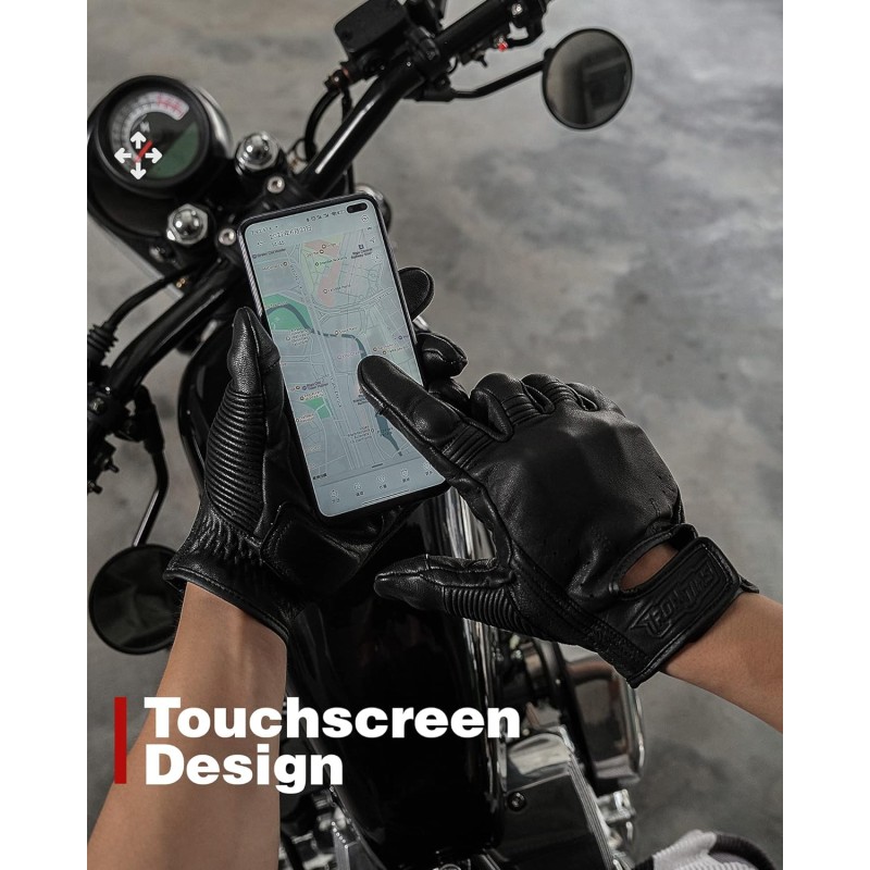 Motorcycle Gloves - Real Leather Motocross Factory