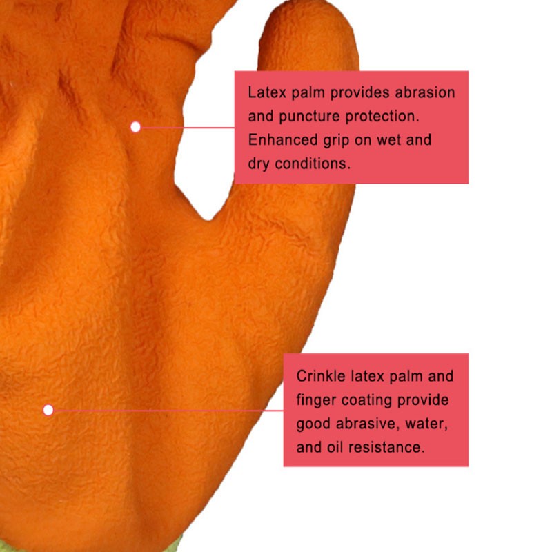 Work Gloves - Latex Anti-slip Wear Resistant Factory
