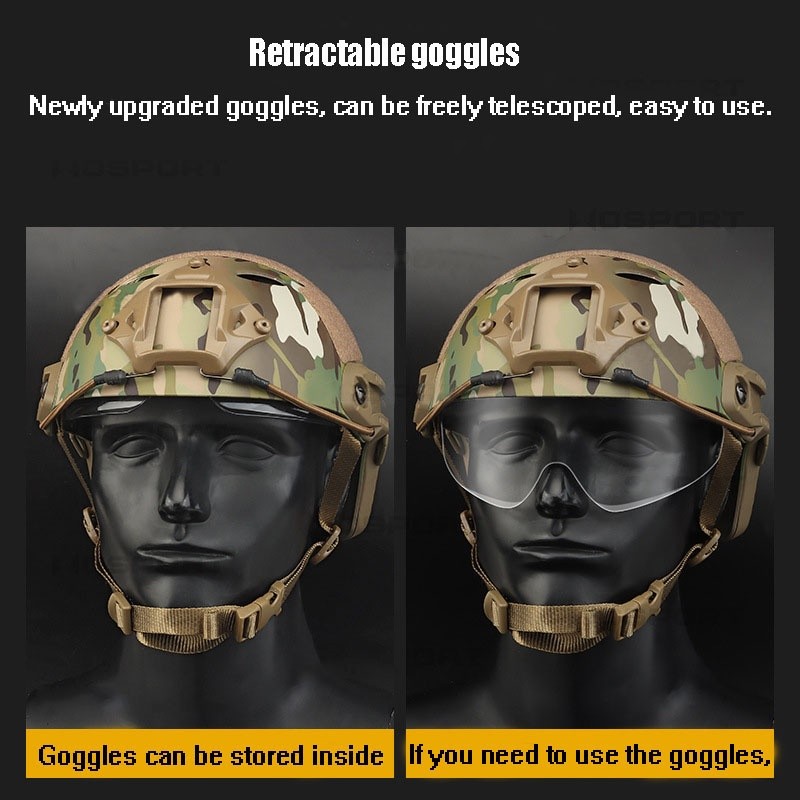 Tactical Helmet - Multi-Function with Goggles Factory