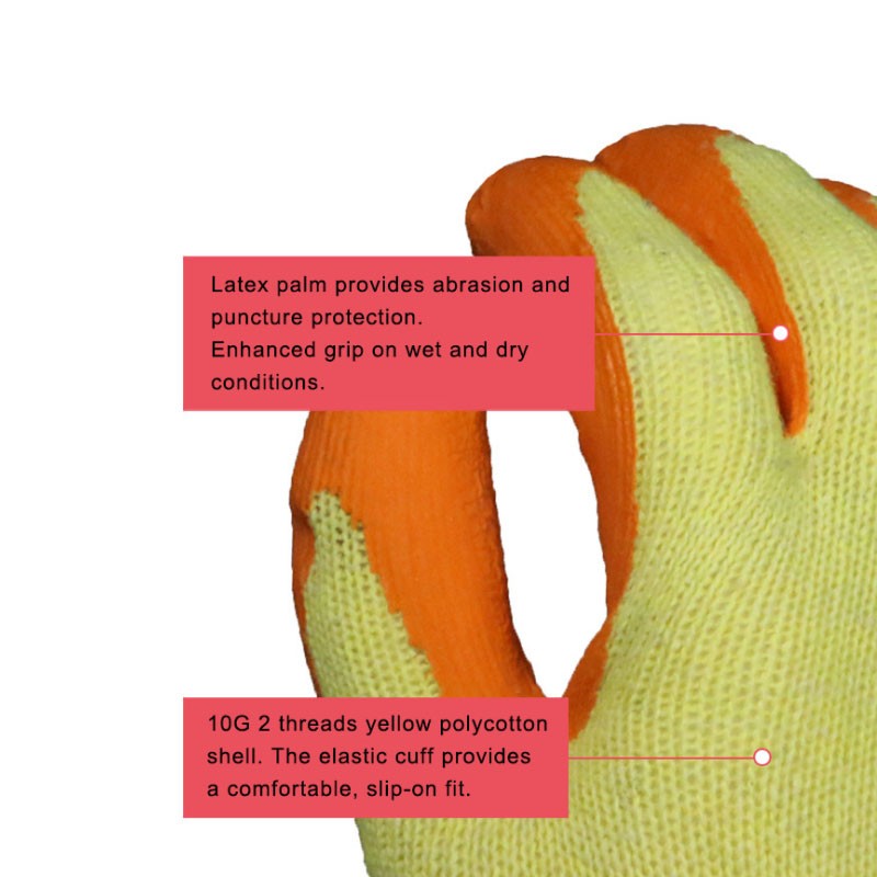 Work Gloves - Latex Anti-slip Wear Resistant Factory