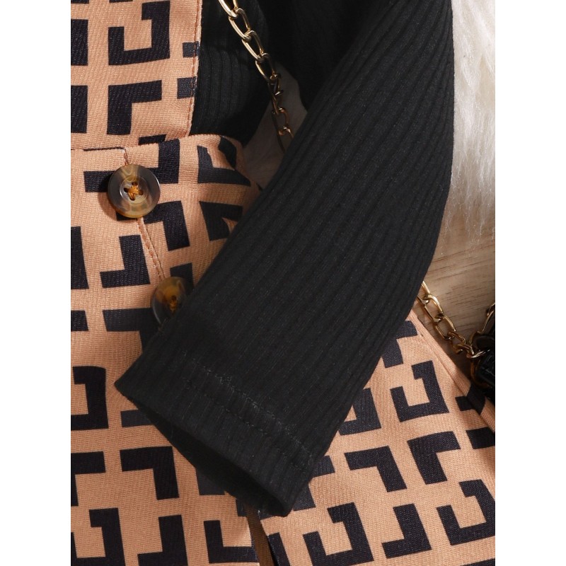 Girls Dress - Autumn Winter Printing Back Factory