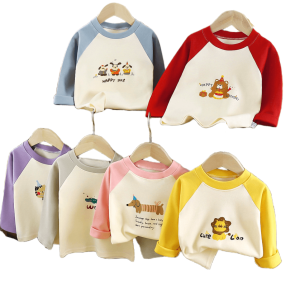 Children's T-Shirt - Long Sleeve Cartoon Wholesale