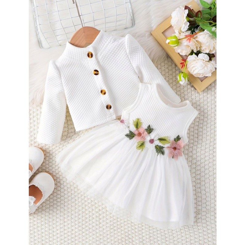 Flower Dress - Baby Girls 2Pcs Set Factory