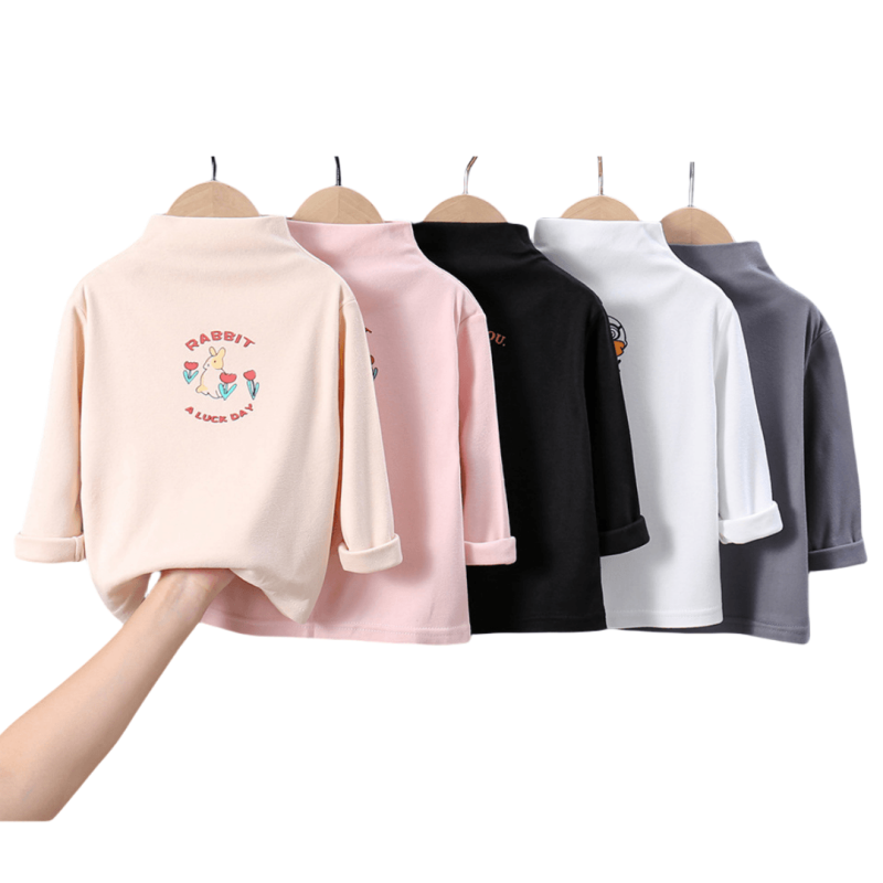 Children's Base Shirt - Half Crew Neck Velvet Factory