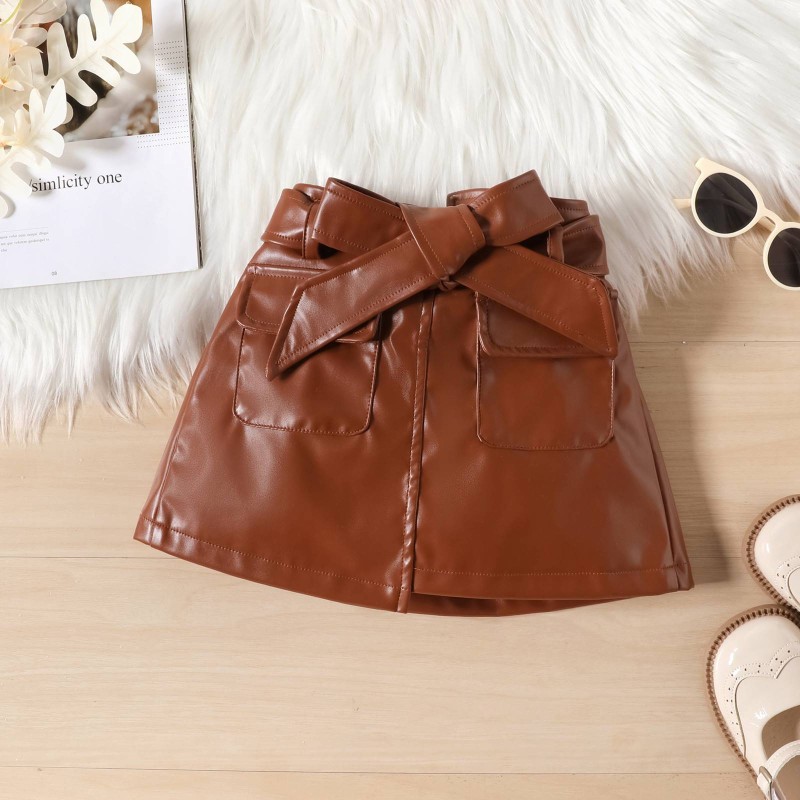 Girls Dresses - Tops PU Leather Shirt Factory
