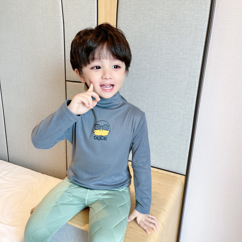 Children's Base Shirt - Cartoon Velvet Inner Factory