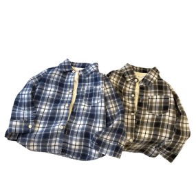 Boys Shirt - Long-Sleeved Plaid Retro Factory