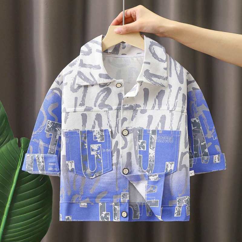 Children's Shirt - Denim Cotton Long-Sleeved Factory