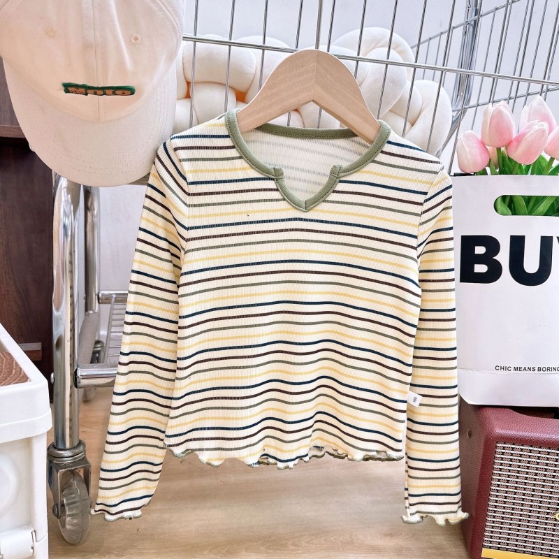 Children's T-Shirt - Stripes Long Sleeve Fashion
