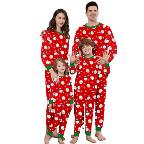 Parent-Child Pajamas - Snowman Print Loungewear