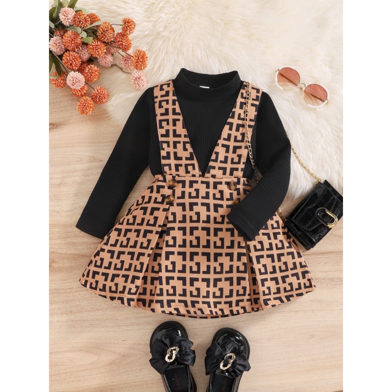 Girls Dress - Autumn Winter Printing Back Factory