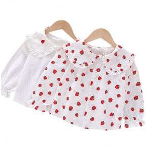 Girls Blouse - Casual Cotton Long-Sleeved Factory