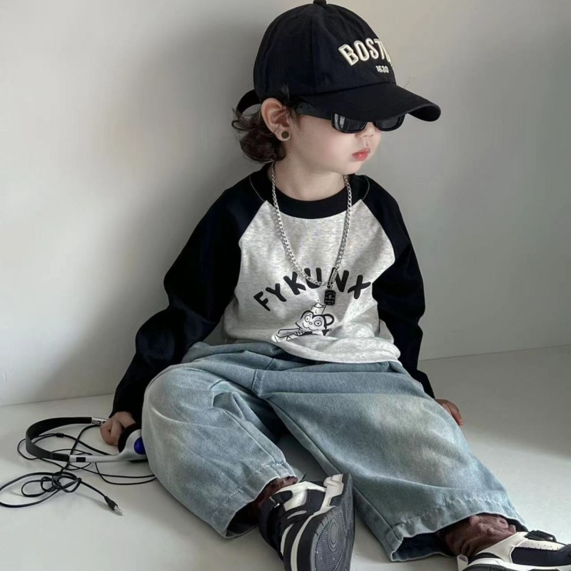 Children's Tops - Insert Shoulder Elastic Cotton