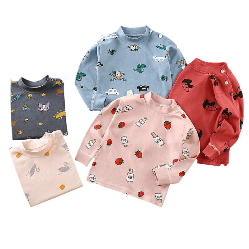 Children's Tops - Long-Sleeve Cotton Drop-shipping
