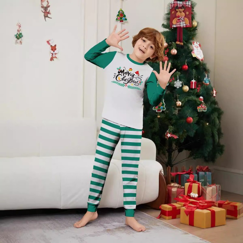 Christmas Pajamas - Striped Sports Family Factory