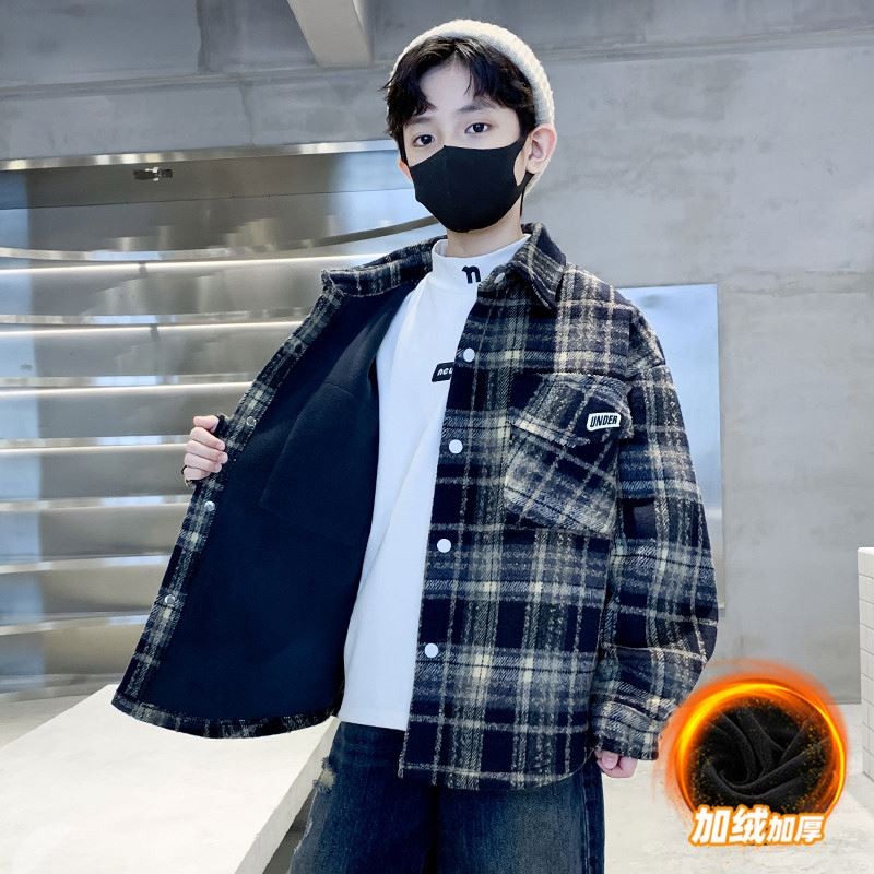 Children's Shirt - Padded Thickened Plaid Factory