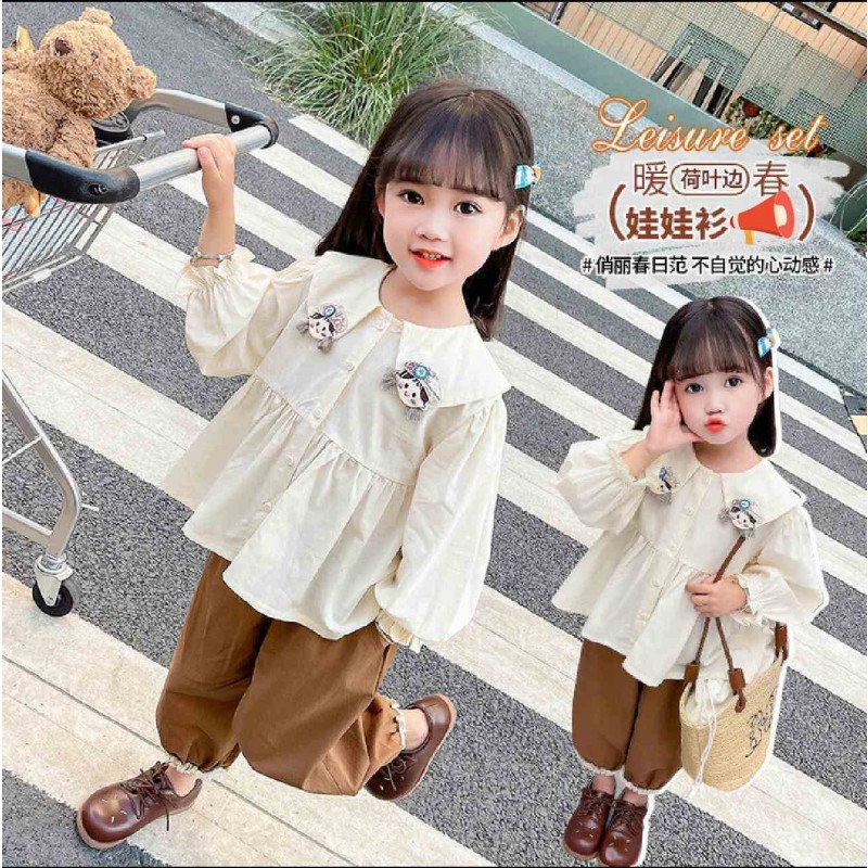 Girls Shirt - Mori Princess Style Long-Sleeved